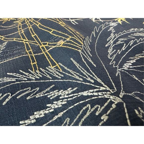 Havanera Tropical Blue Embroidered Palm Tree Resort Button Shirt Size Medium - Picture 8 of 10